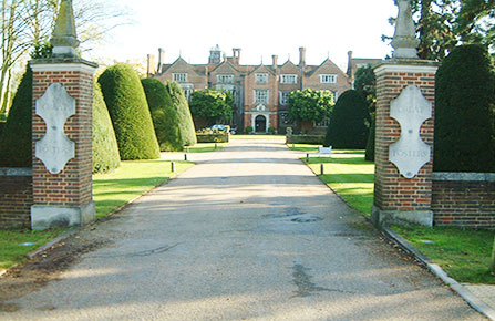 Entrance to Great Fosters Hotel in London